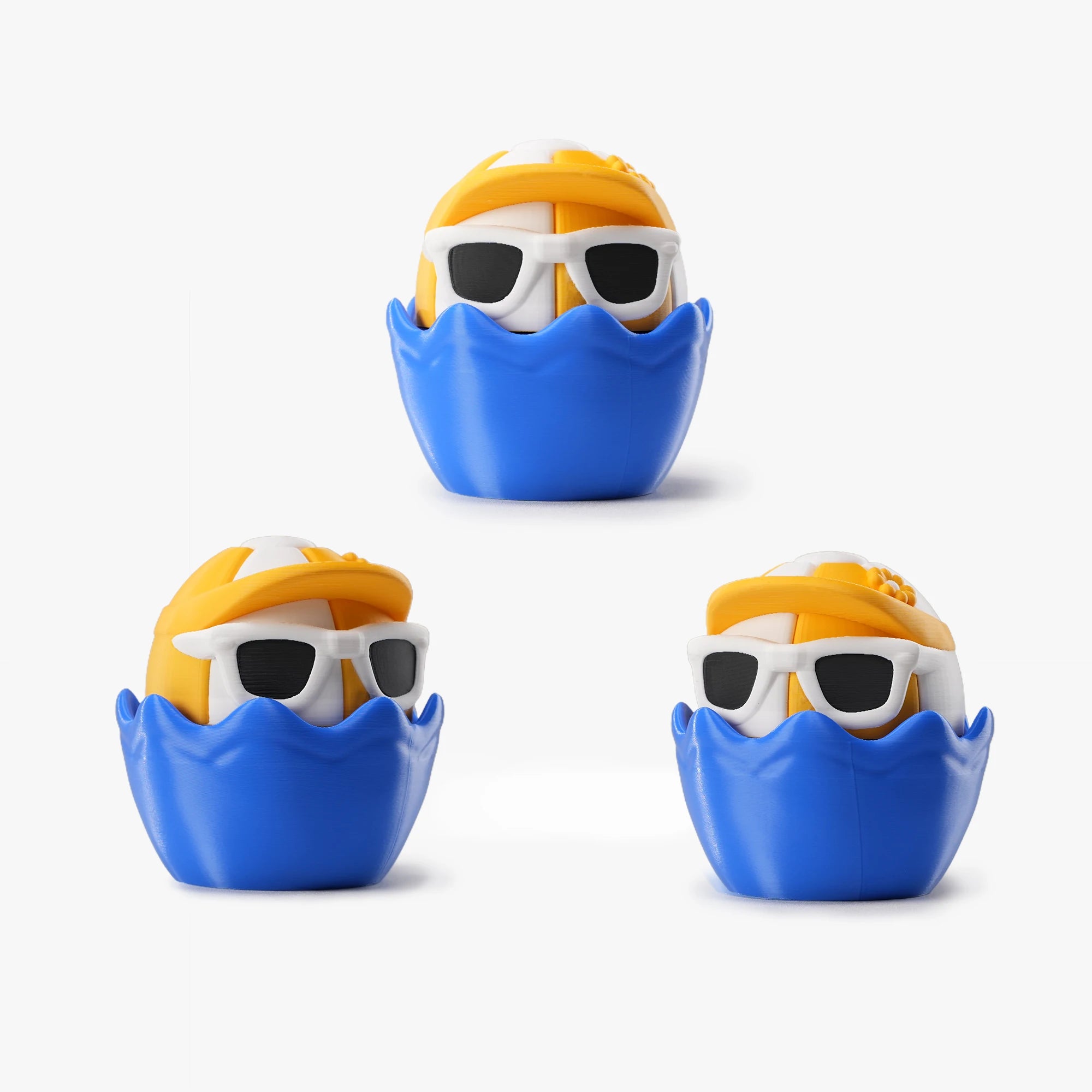 Summer 3D Printed Dragon Eggs wearing sunglasses